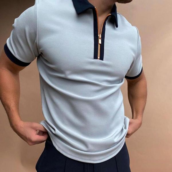 men's casual shirts fashion patchwork men short sleeve polos turn-down collar zipper design 2021 summer harajuku streetwear, White;black
men's casual shirts fashion patchwork men short sleeve polos turn-down collar zipper design 2021 summer harajuku streetwear, White;black