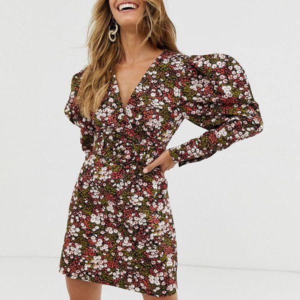 neck casual print women dress puff long sleeve high waist sashes vintage mini party dresses for female fashion clothing tide, Black;gray
neck casual print women dress puff long sleeve high waist sashes vintage mini party dresses for female fashion clothing tide, Black;gray