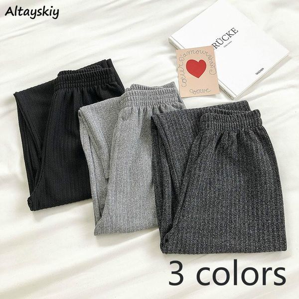 pants women elastic waist casual ankle-length slacks aesthetic trendy mujer pure pockets daily bf students gray normcore baggy women's, Black;white 
pants women elastic waist casual ankle-length slacks aesthetic trendy mujer pure pockets daily bf students gray normcore baggy women's, Black;white