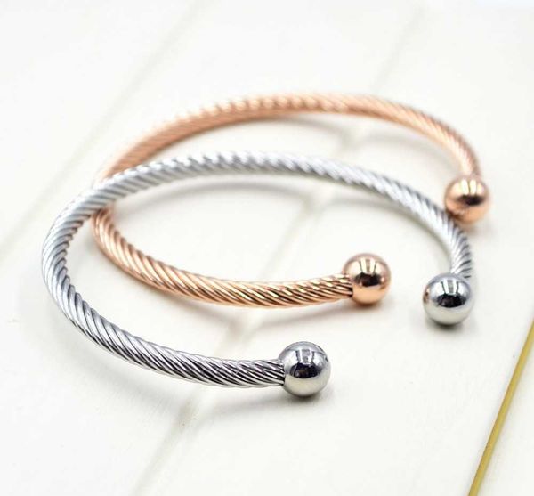 yunruo new europe style fashion size bangles 316l titanium steel rose gold color birthday gift woman jewelry q0717, Black
yunruo new europe style fashion size bangles 316l titanium steel rose gold color birthday gift woman jewelry q0717, Black