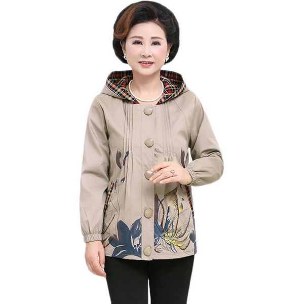 women's trench coats middle-aged female windbreakers spring autumn jacket loose plus size long-sleeved printed hooded outerwear women b, Tan;black
women's trench coats middle-aged female windbreakers spring autumn jacket loose plus size long-sleeved printed hooded outerwear women b, Tan;black