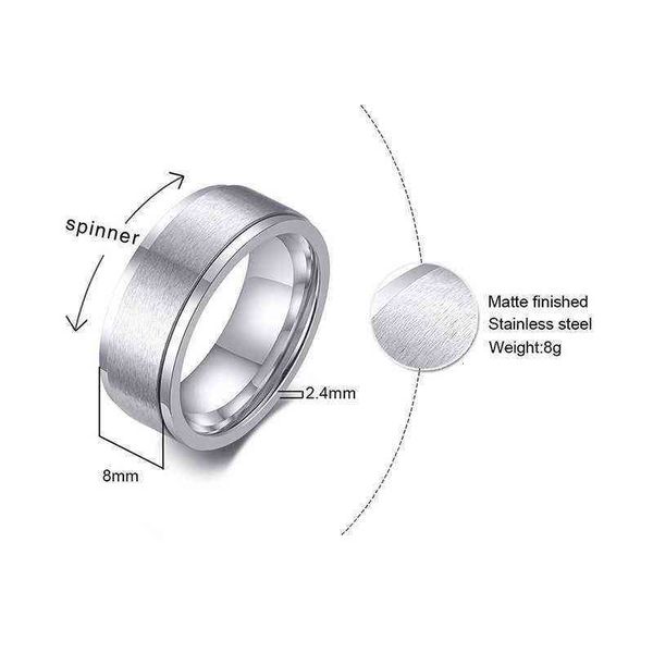 vnox 6/8mm spinner ring for men stress release accessory classic stainless steel wedding band casual sport jewelry, Silver
vnox 6/8mm spinner ring for men stress release accessory classic stainless steel wedding band casual sport jewelry, Silver