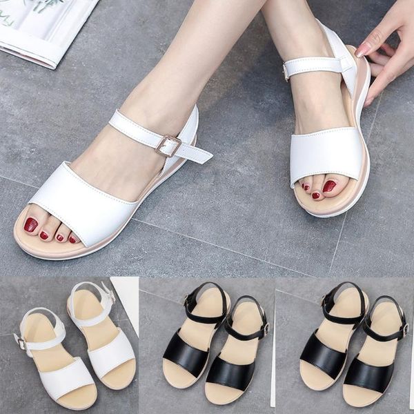 dress shoes woman sandals open pu summer fish mouth buckle wedding non-slip beach flip flops ladies zapatos de mujer 4.4, Black
dress shoes woman sandals open pu summer fish mouth buckle wedding non-slip beach flip flops ladies zapatos de mujer 4.4, Black