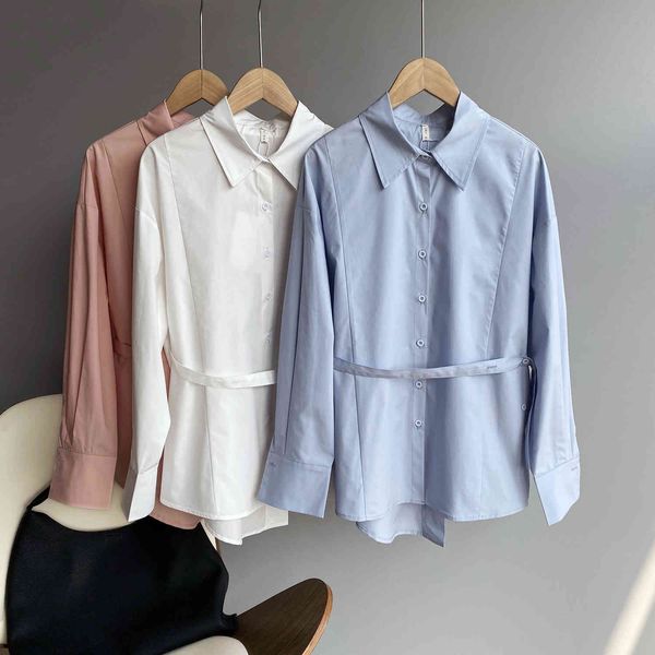 mooirue elegant spring women shirts with belt solid color irregular lace up cotton shirt pink blue white do2c
mooirue elegant spring women shirts with belt solid color irregular lace up cotton shirt pink blue white do2c
