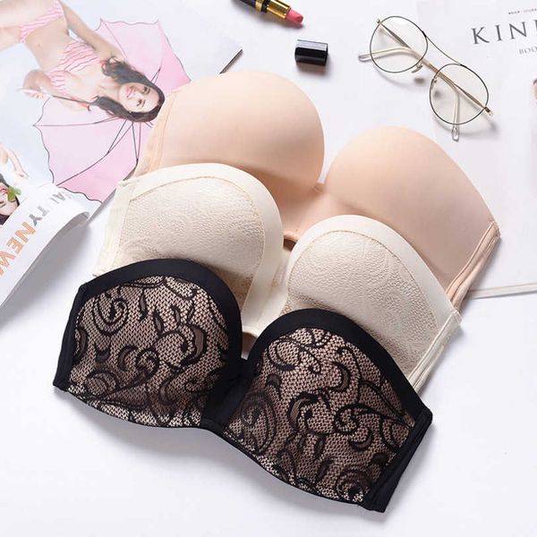 bra miracle strapless is safe and antiskid, summer invisible without steel ring gathered underwear, Red;black
bra miracle strapless is safe and antiskid, summer invisible without steel ring gathered underwear, Red;black