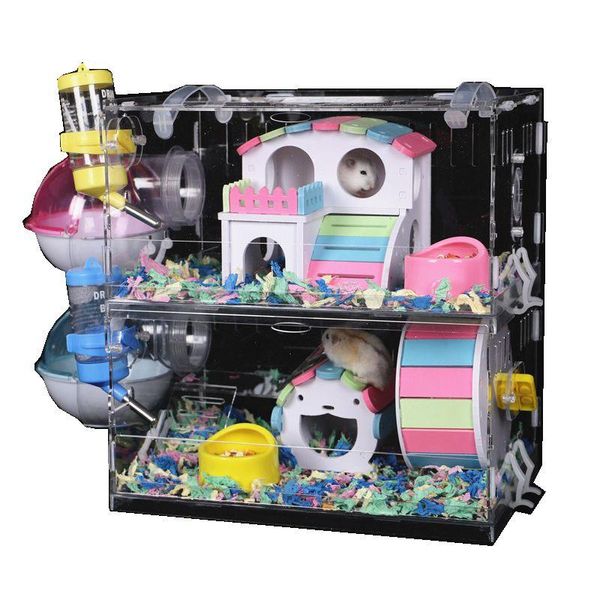 small animal supplies spacious, comfortable and safe super large villa hamster cage acrylic tray drawer single double layer transparent ba
small animal supplies spacious, comfortable and safe super large villa hamster cage acrylic tray drawer single double layer transparent ba