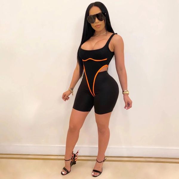 short sleeve bodysuit casual elastic body women summer black romper womens bodysuits women's jumpsuits & rompers, Black;white
short sleeve bodysuit casual elastic body women summer black romper womens bodysuits women's jumpsuits & rompers, Black;white