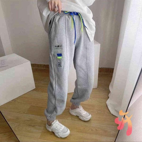 women's pants & capris add error spring and summer pants, male female with casual cordon, jogging zwwk, Black;white 
women's pants & capris add error spring and summer pants, male female with casual cordon, jogging zwwk, Black;white