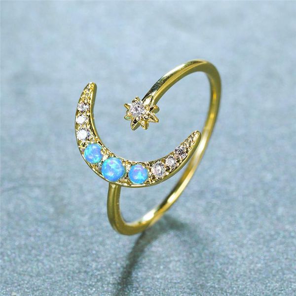 wedding rings cute female blue opal stone ring yellow gold adjustable thin for women minimalist bridal star moon engagement, Slivery;golden
wedding rings cute female blue opal stone ring yellow gold adjustable thin for women minimalist bridal star moon engagement, Slivery;golden
