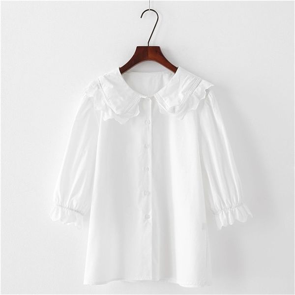 hsa sweet elegant doll collar lace edge all-match blouses summer puff sleeves ladies short-sleeved casual blusas shirt 210430, White
hsa sweet elegant doll collar lace edge all-match blouses summer puff sleeves ladies short-sleeved casual blusas shirt 210430, White