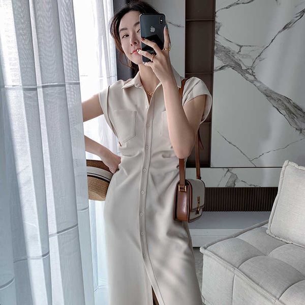 two piece dress single breasted summer party women office lady long midi elegant length solid shirt slim fit pleated z523 9fqo, White
two piece dress single breasted summer party women office lady long midi elegant length solid shirt slim fit pleated z523 9fqo, White