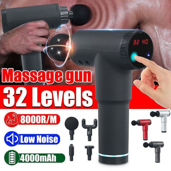 8000r/min therapy massage gun 32 gears muscle massager pain sport massage machine relax body slimming relief with 4 heads 210324
8000r/min therapy massage gun 32 gears muscle massager pain sport massage machine relax body slimming relief with 4 heads 210324