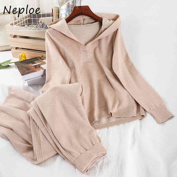 neploe casual fashion suit autumn 2 piece set hooded loose knitted women hoodies solid color stretch waist wide leg pants 210423, White
neploe casual fashion suit autumn 2 piece set hooded loose knitted women hoodies solid color stretch waist wide leg pants 210423, White