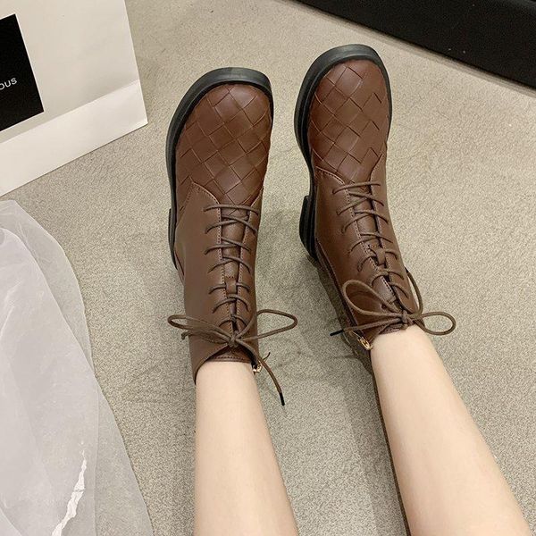 boots 2021 women autumn winter ankle fashion wild non-slip lace up side zipper girl leather shoes botas mujer, Black
boots 2021 women autumn winter ankle fashion wild non-slip lace up side zipper girl leather shoes botas mujer, Black