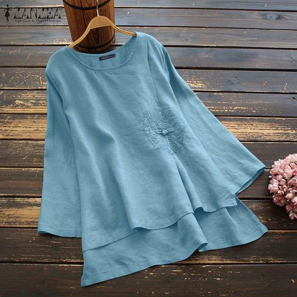 women's blouses & shirts summer floral blouse vintage women long sleeve casual embroidery shirt female loose irregular blusas ch, White
women's blouses & shirts summer floral blouse vintage women long sleeve casual embroidery shirt female loose irregular blusas ch, White