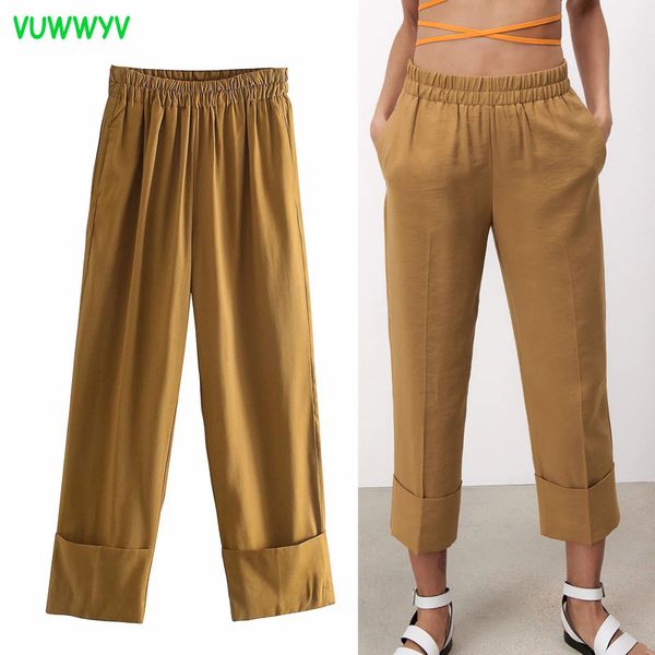 women pants brown wide leg baggy woman summer hight waist ladies pant casual elastic waistband trousers for female 210430, Black;white
women pants brown wide leg baggy woman summer hight waist ladies pant casual elastic waistband trousers for female 210430, Black;white