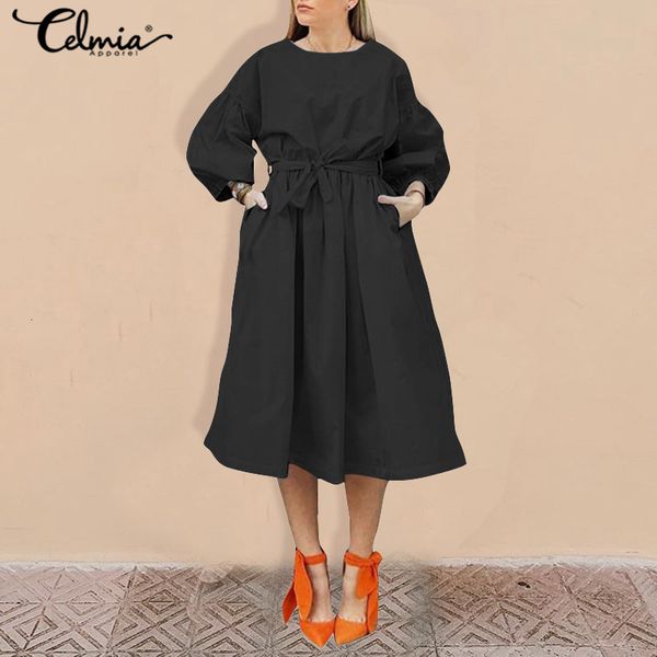 dresses celmia bohemian casual loose dress women belted party mid-calf dresses solid ruffled robe lantern sleeve vestidos plus size 5xl, Black;gray
dresses celmia bohemian casual loose dress women belted party mid-calf dresses solid ruffled robe lantern sleeve vestidos plus size 5xl, Black;gray