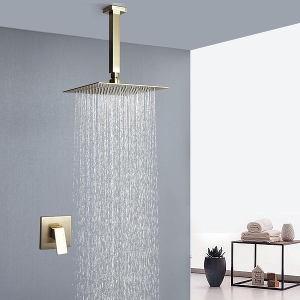 brushed gold rain shower head bath faucet set 8/10/12" ceiling mounted bathroom heads single function trim kit sets
brushed gold rain shower head bath faucet set 8/10/12" ceiling mounted bathroom heads single function trim kit sets