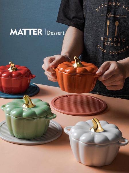 pumpkin binaural ceramic stew pot with lid egg bird's nest steam bowl water boiled breakfast dinnerware bowls
pumpkin binaural ceramic stew pot with lid egg bird's nest steam bowl water boiled breakfast dinnerware bowls