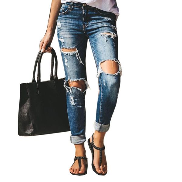 women's jeans summer woman ripped fashion trendy stretch slim denim street casual pencil pants s-2xl drop, Blue
women's jeans summer woman ripped fashion trendy stretch slim denim street casual pencil pants s-2xl drop, Blue