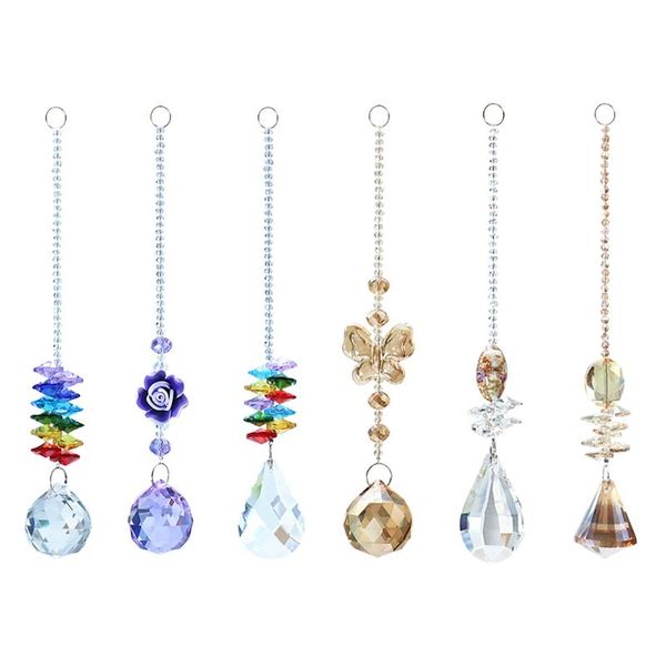 decorative objects & figurines crystal pendant prism colorful beads hanging craft chain window ornament home garden decoration
decorative objects & figurines crystal pendant prism colorful beads hanging craft chain window ornament home garden decoration