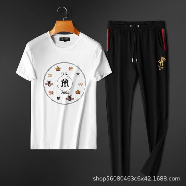 Tracksuits Sport Suit Fashion Classic 2021 Summer Leisure Sports Mercerized Embroidery Bee Trend Men's Short Sleeve T Shirt, White
Tracksuits Sport Suit Fashion Classic 2021 Summer Leisure Sports Mercerized Embroidery Bee Trend Men's Short Sleeve T Shirt, White