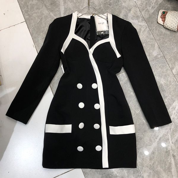 korean dongdaemun autumn new elegant high cold lady like woman slimming suit skirt womens black and white color ol dress, Black;gray
korean dongdaemun autumn new elegant high cold lady like woman slimming suit skirt womens black and white color ol dress, Black;gray