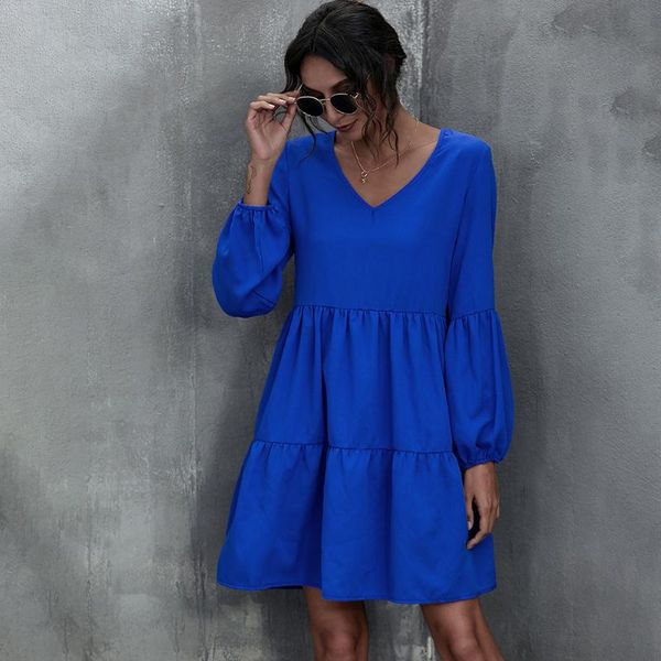 women casual mini dress long sleeve v-neck pure color dresses for woman spring autumn fashion loose lantern folds vestido, Black;gray
women casual mini dress long sleeve v-neck pure color dresses for woman spring autumn fashion loose lantern folds vestido, Black;gray