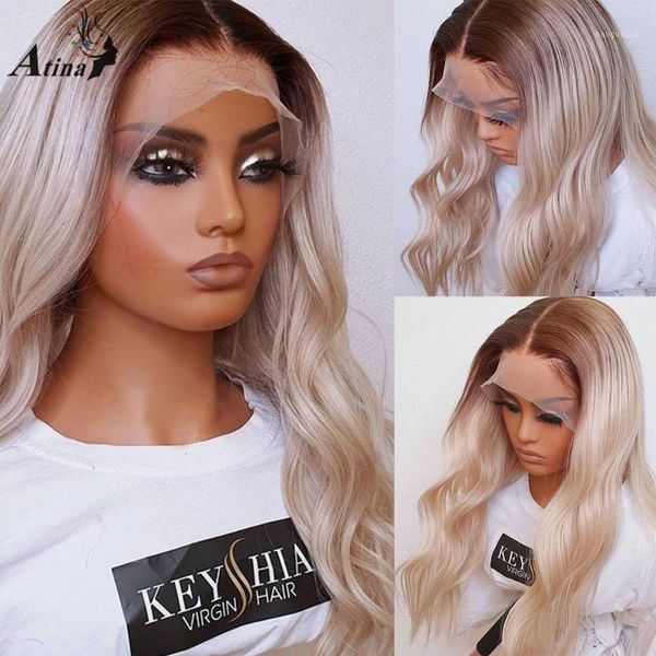 atina body wave human hair wig pre plucked ombre 613 blond colored hd transparent glueless remy weave lace wigs closure 1801, Black;brown
atina body wave human hair wig pre plucked ombre 613 blond colored hd transparent glueless remy weave lace wigs closure 1801, Black;brown