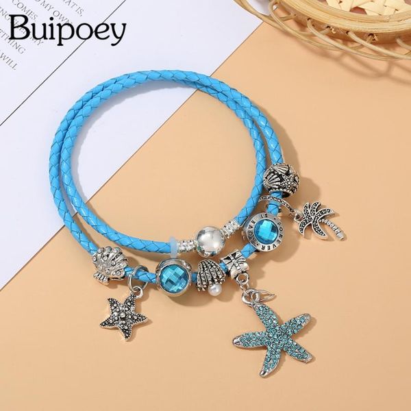 charm bracelets bohemia ocean style leather for women men scallop crystal beads starfish pendant tree bracelet boy girls gifts, Golden;silver
charm bracelets bohemia ocean style leather for women men scallop crystal beads starfish pendant tree bracelet boy girls gifts, Golden;silver