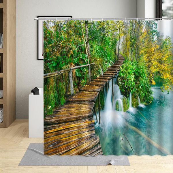 shower curtains forest curtain spring green plants waterfall wooden bridge mountain creek scenery bathroom polyester cloth sets
shower curtains forest curtain spring green plants waterfall wooden bridge mountain creek scenery bathroom polyester cloth sets