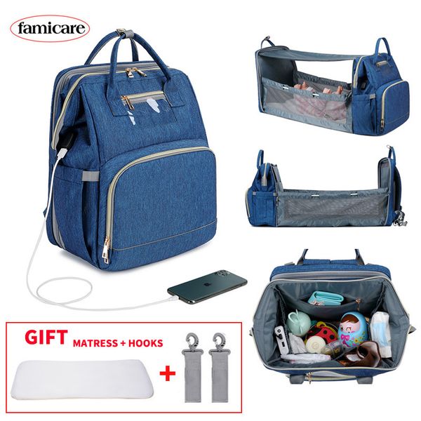 diaper bag multifunctional baby folding bed rucksack mom dads usb backpack maternity nursing handbag stroller traveling knapsack 210326
diaper bag multifunctional baby folding bed rucksack mom dads usb backpack maternity nursing handbag stroller traveling knapsack 210326