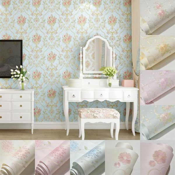wallpapers 1roll 1m wallpaper 3d floral printed non-woven european style self-adhesive wall covering home decoration bedroom luxury decor
wallpapers 1roll 1m wallpaper 3d floral printed non-woven european style self-adhesive wall covering home decoration bedroom luxury decor