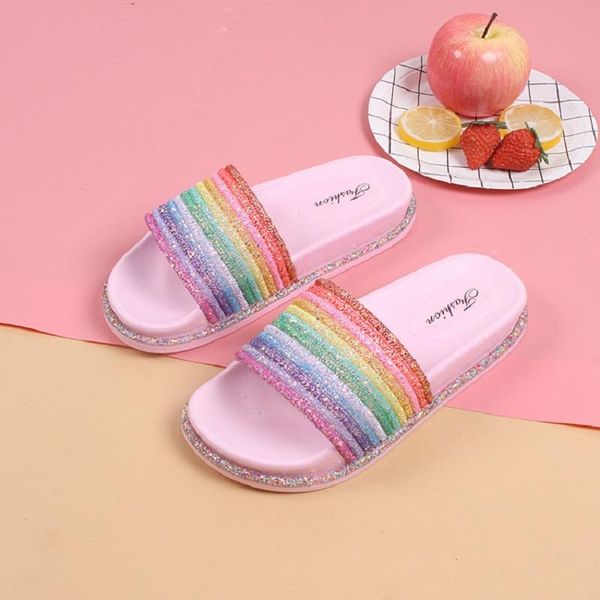 slippers girls rainbow striped colorful shining jelly shoes lovely big kids indoor beach cute flip flops comfy fashion slipper, Black;grey
slippers girls rainbow striped colorful shining jelly shoes lovely big kids indoor beach cute flip flops comfy fashion slipper, Black;grey