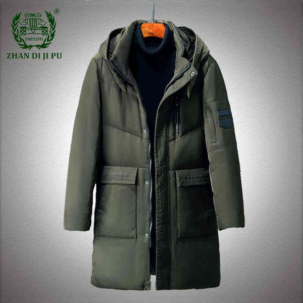 mid-length hooded men down jacket thicken windproof warm multiple pockets overcoats male winter casual white duck jackets, Black
mid-length hooded men down jacket thicken windproof warm multiple pockets overcoats male winter casual white duck jackets, Black