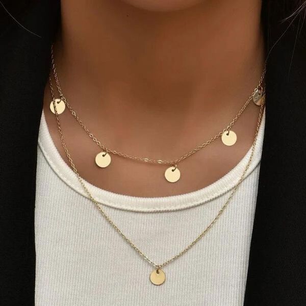 vintage multilevel chain round sequined five-pointed star pendant necklaces for women female fashion gold silver color jewelry
vintage multilevel chain round sequined five-pointed star pendant necklaces for women female fashion gold silver color jewelry