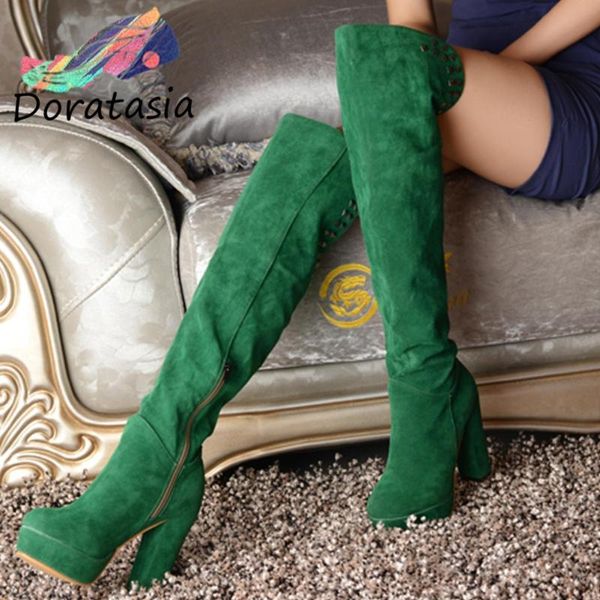 boots doratasia elegant women rivet fashion party dress shoes winter flock platform knee high, Black
boots doratasia elegant women rivet fashion party dress shoes winter flock platform knee high, Black