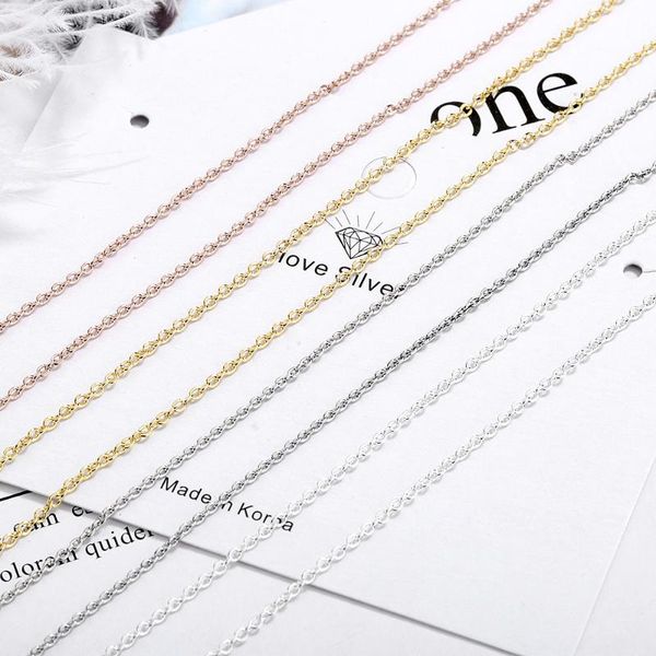 Classic 4 Color Basic Chain 100% Silver Lobster Clasp Adjustable Necklace Fashion DIY Jewelry Wholesale Chains
Classic 4 Color Basic Chain 100% Silver Lobster Clasp Adjustable Necklace Fashion DIY Jewelry Wholesale Chains