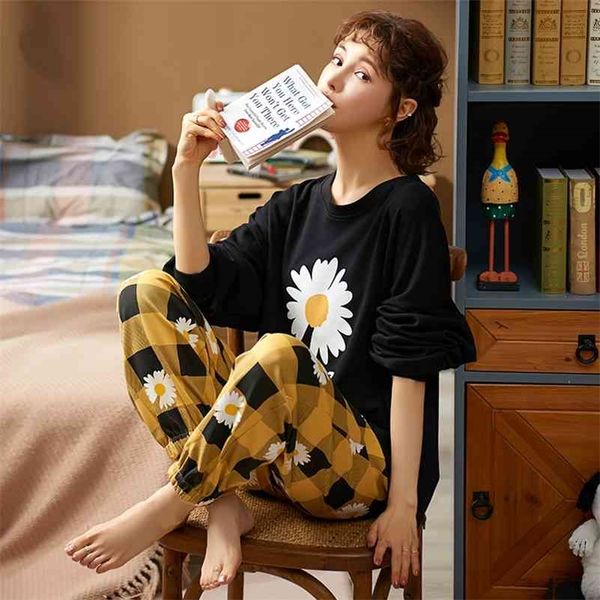 atuendo autumn 100% cotton black pajamas set for women spring warm atoff home satin sleepwear soft kawaii silk lounge nightwear 210325, Black;red
atuendo autumn 100% cotton black pajamas set for women spring warm atoff home satin sleepwear soft kawaii silk lounge nightwear 210325, Black;red