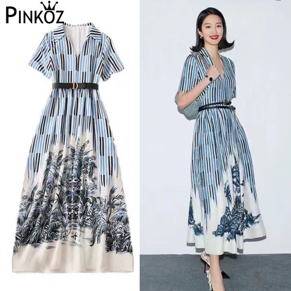 summer runway v-neck print stripes flowers slim temperament mid-length dress high-quality women's clothing 210421, Black;gray
summer runway v-neck print stripes flowers slim temperament mid-length dress high-quality women's clothing 210421, Black;gray