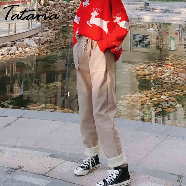 tataria women winter cashmere harem pants thick warm female loose casual for wide leg trousers 210514, Black;white
tataria women winter cashmere harem pants thick warm female loose casual for wide leg trousers 210514, Black;white