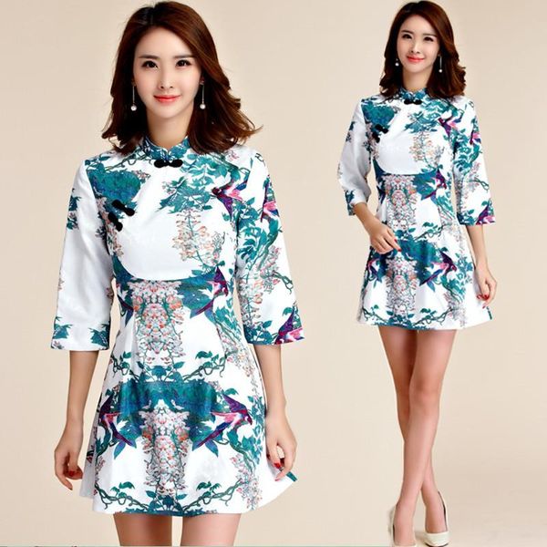 3xl plus size chinese traditional women elegant bird leaf print cheongsam qipao lady big short party blue dress gown ethnic clothing, Red
3xl plus size chinese traditional women elegant bird leaf print cheongsam qipao lady big short party blue dress gown ethnic clothing, Red