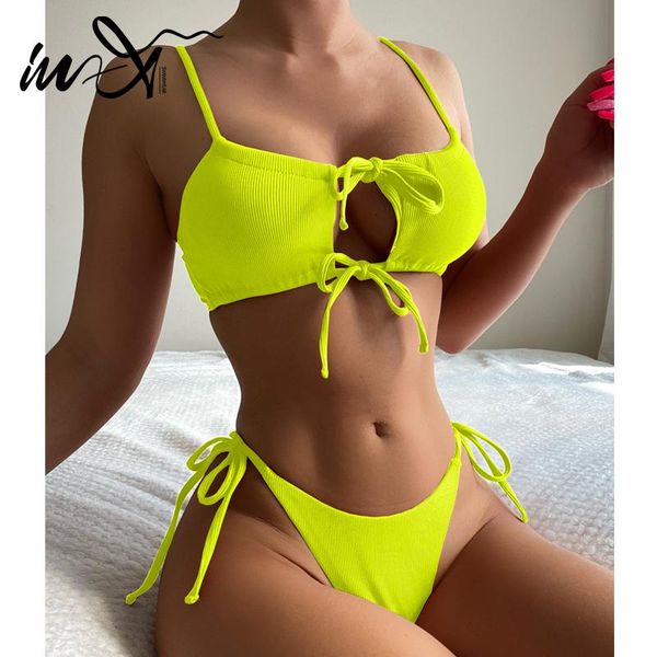 women's swimwear in-x solid bikinis 2021 mujer ribbed swimsuit swimming suit string women bathing brazilian biquini, White;black
women's swimwear in-x solid bikinis 2021 mujer ribbed swimsuit swimming suit string women bathing brazilian biquini, White;black