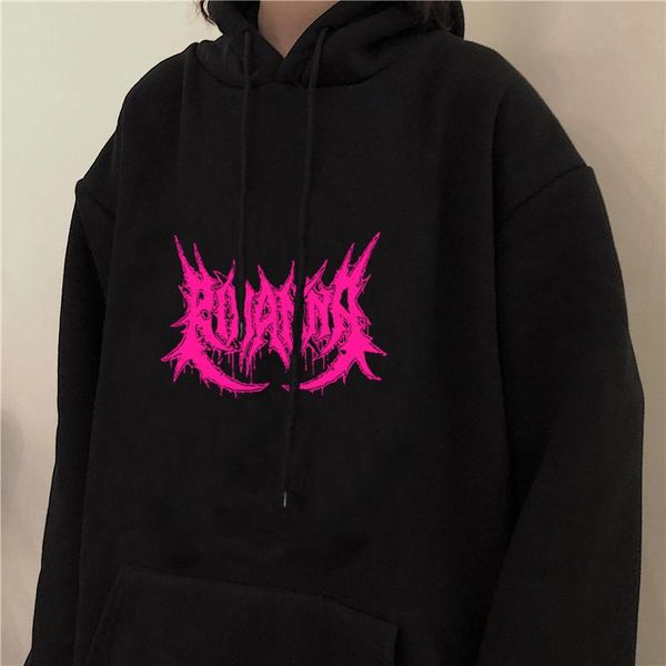 women's hoodies & sweatshirts autumn winter gothic letters printed cotton harajuku streetwear three-way casual vintage cute woman hoode, Black
women's hoodies & sweatshirts autumn winter gothic letters printed cotton harajuku streetwear three-way casual vintage cute woman hoode, Black