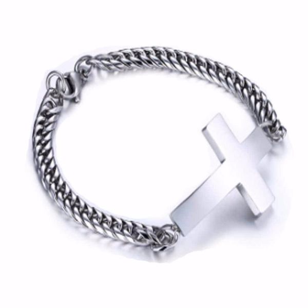 link, chain gold color cross bracelets & bangles for men stainless steel prayer hand bracelet 8.5in, Black
link, chain gold color cross bracelets & bangles for men stainless steel prayer hand bracelet 8.5in, Black