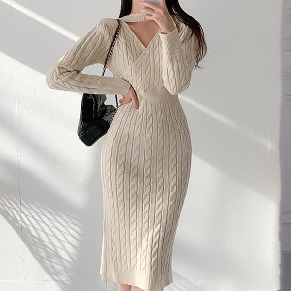 casual dresses elegant solid apricot black grey split thick 2021 woman warm knitted korean sweater dress women winter clothes, Black;gray
casual dresses elegant solid apricot black grey split thick 2021 woman warm knitted korean sweater dress women winter clothes, Black;gray