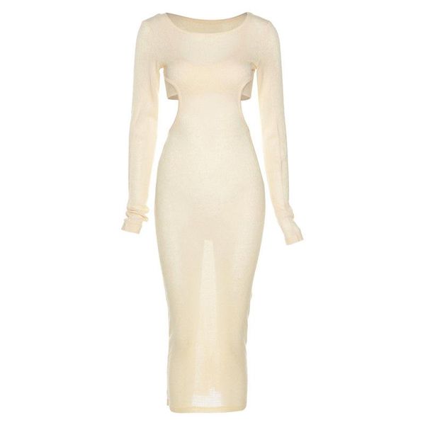 casual dresses 2021 autumn knitted see through long sleeve maxi women's elegant backless cut out shawl dress 2 piece set clubwear, Black;gray
casual dresses 2021 autumn knitted see through long sleeve maxi women's elegant backless cut out shawl dress 2 piece set clubwear, Black;gray