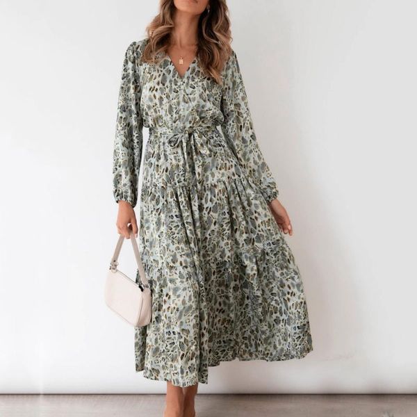 casual dresses vintage print autumn long dress women sleeve flowy tiered fall belted wrap swing maxi elegant pleated 40#, Black;gray
casual dresses vintage print autumn long dress women sleeve flowy tiered fall belted wrap swing maxi elegant pleated 40#, Black;gray