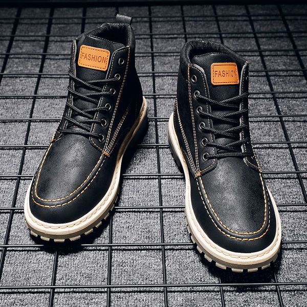 leather men winter boots handmade retro men's boot warm chunky boots men winter velet shoes high boot man shoes 22 boots), Black
leather men winter boots handmade retro men's boot warm chunky boots men winter velet shoes high boot man shoes 22 boots), Black