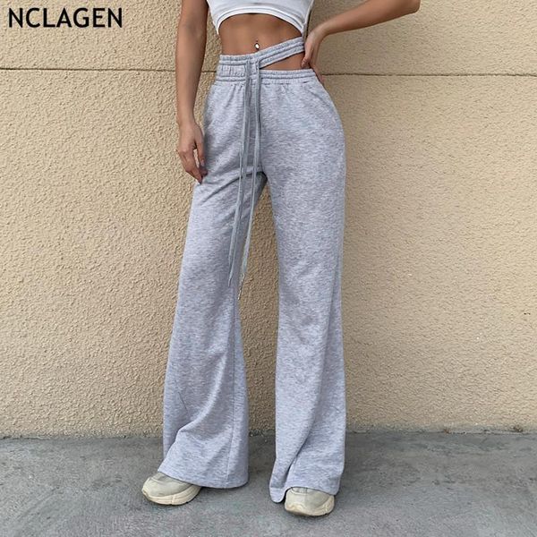 women casual pants 2021 fashion waist cut hollow out stylish sweatpants loose wide leg trousers mujer sudadera women's & capris, Black;white
women casual pants 2021 fashion waist cut hollow out stylish sweatpants loose wide leg trousers mujer sudadera women's & capris, Black;white